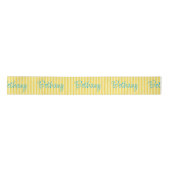 Birthday Yellow Individuelle Name Satinband (Vorderseite)