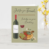 Birthday You’re Like a Fine Wine Karte (Gelbe Blume)