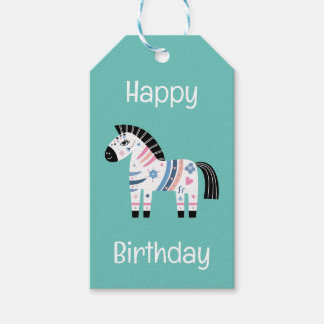 Birthday Zebra Geschenkanhänger