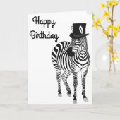 Birthday Zebra Karte (Gelbe Blume)