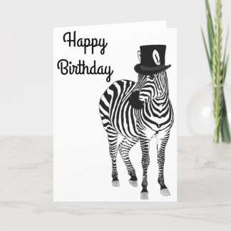 Birthday Zebra Karte