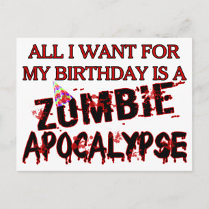 Birthday Zombie Apokalypse Postkarte