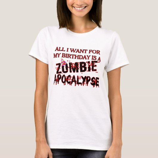 Birthday Zombie Apokalypse T-Shirt (Vorderseite)