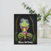 'Birthday Zombie' Postkarte (Stehend Vorderseite)