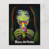 'Birthday Zombie' Postkarte (Vorderseite)