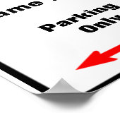 Birthday Zone Parkzeichen personalisieren Poster (Ecke)