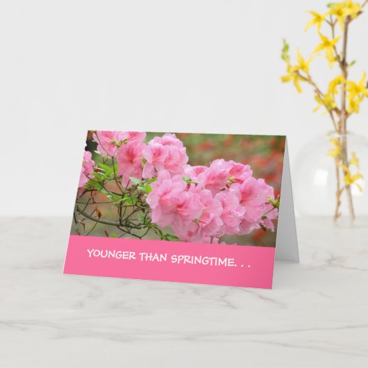 BirthdayCard, "Jünger als Springtime.." Karte (Gelbe Blume)