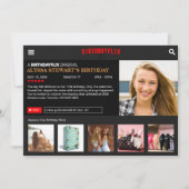 Birthdayflix-Party Einladung (Vorderseite)