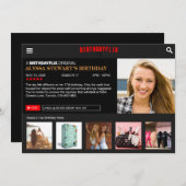 Birthdayflix-Party Einladung (Vorne/Hinten)