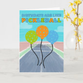 Birthdays Are Like Pickleball Funny Karte (Gelbe Blume)