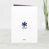 Birthdays Blow benutzerdefinierte Meldung lila Haa Karte (Rückseite)