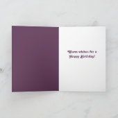Birthdays Blow benutzerdefinierte Meldung lila Haa Karte (Innenseite)