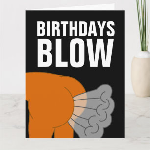 BIRTHDAYS BLOW FUNNY FURZ GEBURTSTAGSKARTEN KARTE