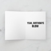 BIRTHDAYS BLOW, PUFFER FISH FUNNY CARD KARTE (Innenseite)
