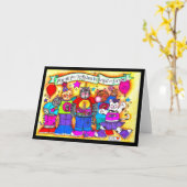 Birthdays Bright and Furry Card Karte (Gelbe Blume)
