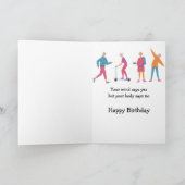 Birthdays Fun Mind says Yes Body says No Karte (Innenseite)