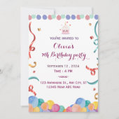 Birthdy Einladung (Vorderseite)