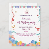 Birthdy Einladung (Vorne/Hinten)