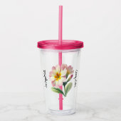 BirthFlower Februar Primrose Tumbler with Lid Acryltrinkbecher (Vorderseite)