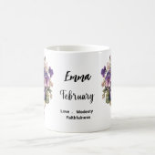 Birthflower february violett kaffeetasse (Mittel)