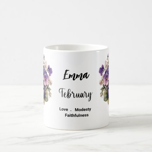 Birthflower february violett kaffeetasse (Mittel)