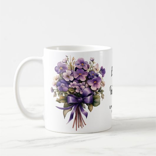 Birthflower february violett kaffeetasse (Links)