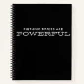 Birthing Bodies sind mächtig - BlackCustom Notizblock (Vorderseite)
