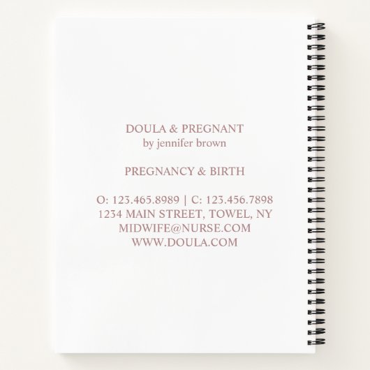 BIRTHING SUPPORT SERVICE COACH NOTIZBLOCK (Rückseite)