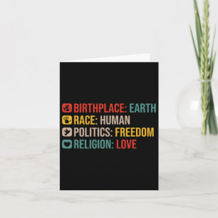 Birthplace Earth Race Human Politics Freedom Posit Karte
