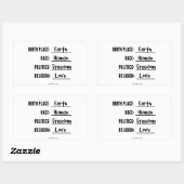 BIRTHPLACE EARTH STICKER (Blatt)