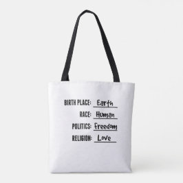 BIRTHPLACE EARTH TOTE BAG TASCHE
