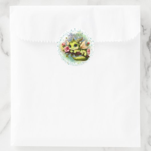Birthstone August Peridot Dragon Sticker (Tasche)