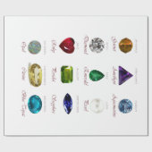 Birthstone-Diagramm Geschenkpapier (Flach)