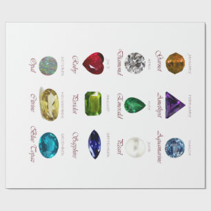 Birthstone-Diagramm Geschenkpapier