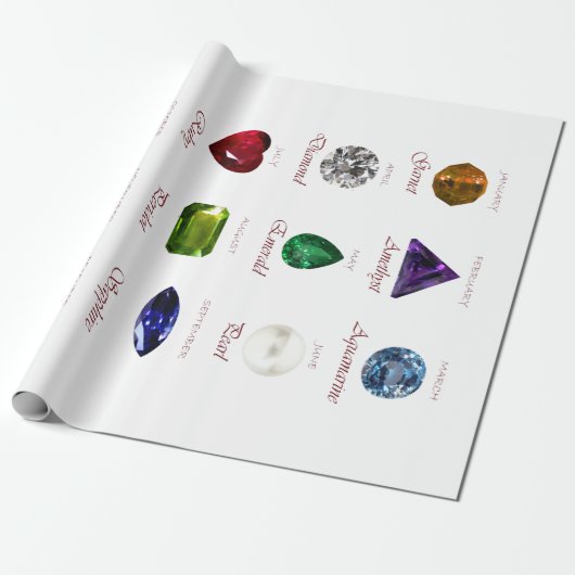 Birthstone-Diagramm Geschenkpapier (Ungerollt)