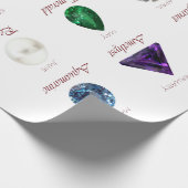 Birthstone-Diagramm Geschenkpapier (Ecke)