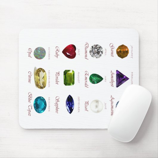 Birthstone-Diagramm Mousepad (Mit Mouse)