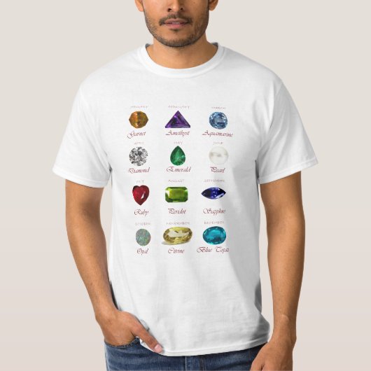 Birthstone-Diagramm T-Shirt (Vorderseite)
