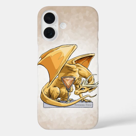 Birthstone-Drache im November: Topaz Case-Mate iPh iPhone Hülle (Rückseite)