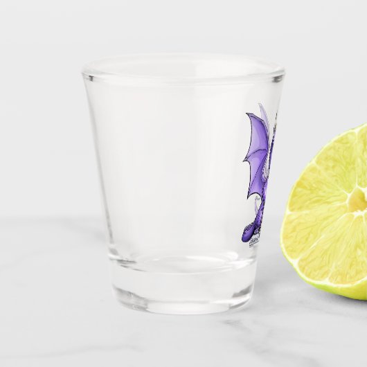 Birthstone-Drache vom Februar: Amethyst Schnapsglas (Links)