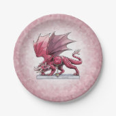 Birthstone-Drache vom Januar: Garnet Paper Teller (Vorderseite)