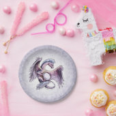 Birthstone-Drache vom Oktober: Opal Pappteller (Party)