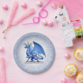 Birthstone-Drache vom September: Saphire Pappteller (Party)