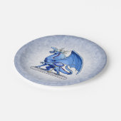 Birthstone-Drache vom September: Saphire Pappteller (Schrägansicht)