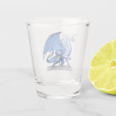 Birthstone-Drache vom September: Saphire Schnapsglas (Rückseite)