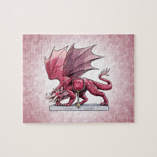 Birthstone Dragon - Januar Garnet Jigsaw Puzzle (Horizontal)