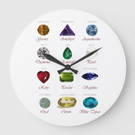 Birthstone Große Wanduhr