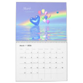 Birthstone Herz und Ballons Kalender (Mär 2026)