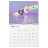 Birthstone Herz und Ballons Kalender (Feb 2027)
