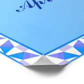 Birthstone Illustration für April - Diamond Poster (Ecke)